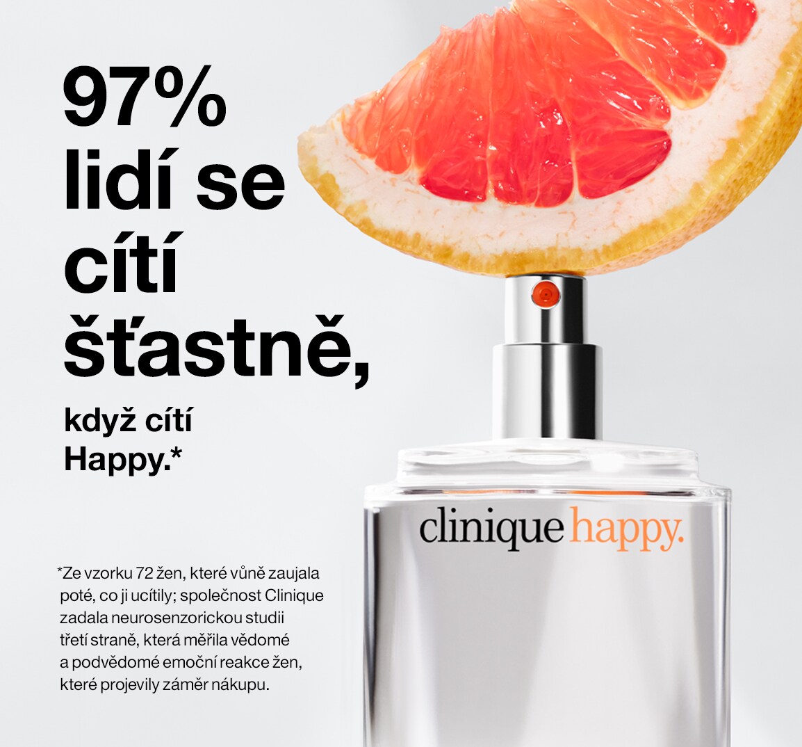 97 % lidí se cítí šťastně, když cítí Happy.*